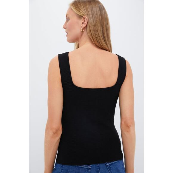 TUCKERNUCK Black Sara Rib Knit Tank Size L NWT Retail $88 Tuckernuck - Picture 2 of 8